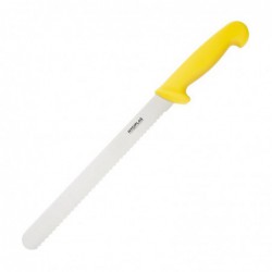 Couteau à trancher denté Hygiplas jaune 255mm C810 Hygiplas