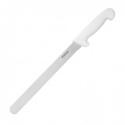Couteau à trancher denté Hygiplas blanc 255mm C883 Hygiplas