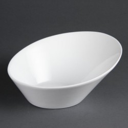Bols ovales inclinés blancs Olympia 222 x 246mm (Lot de 3) CB078 Olympia
