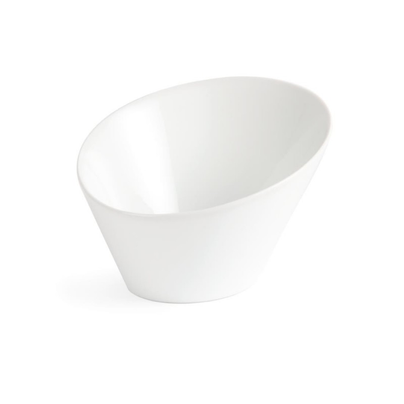 Bols ovales inclinés blancs Olympia 133 x 154mm (Lot de 4) CB079 Olympia Bols ovales inclinés blancs Olympia 133 x 154mm (Lot de 4) CB079 Olympia