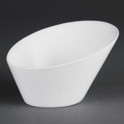 Bols ovales inclinés blancs Olympia 176 x 203mm (Lot de 3) CB080 Olympia