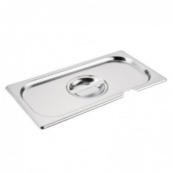Couvercle inox GN 1/3 avec encoche Vogue CB173 Vogue