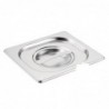 Couvercle inox GN 1/6 avec encoche Vogue CB175 Vogue