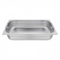 Bac GN 1/1 en inox avec poignées Vogue 100mm CB179 Vogue