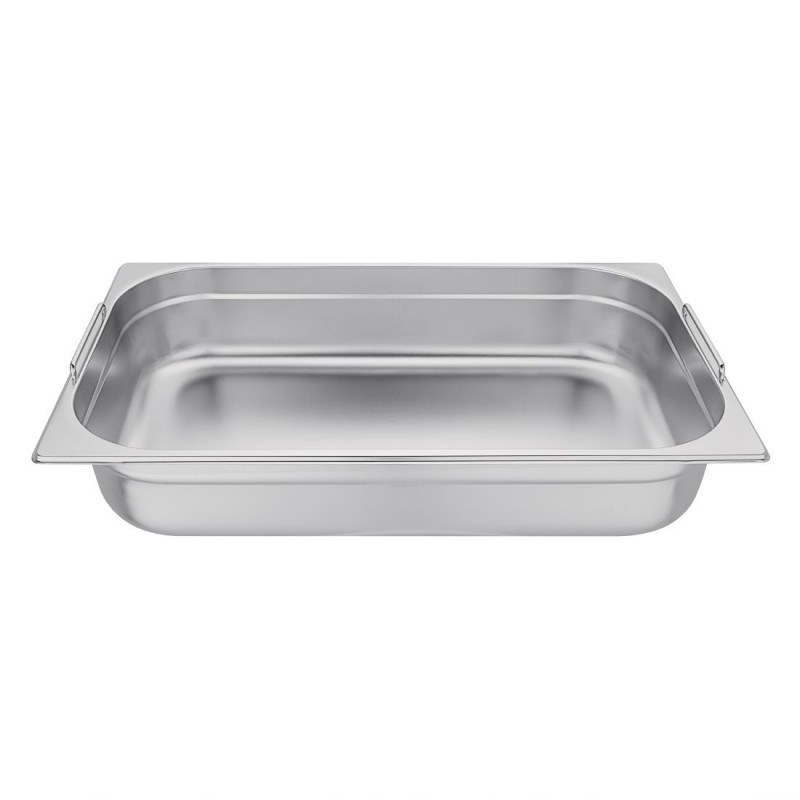 Bac GN 1/1 en inox avec poignées Vogue 100mm CB179 Vogue Bac GN 1/1 en inox avec poignées Vogue 100mm CB179 Vogue