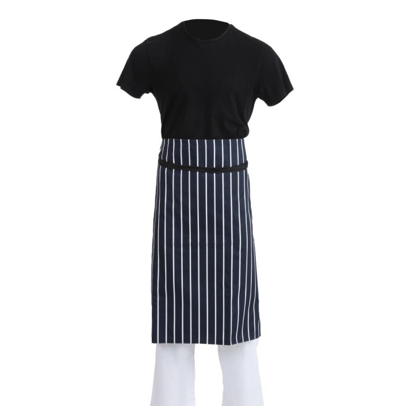Tablier de cuisine Whites rayé bleu et blanc A647 Whites Chefs Clothing Tablier de cuisine Whites rayé bleu et blanc A647 Whites Chefs Clothing