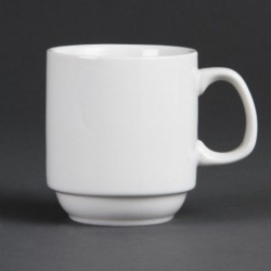 Mugs empilables blancs 284ml Olympia (Lot de 12) CB461 Olympia