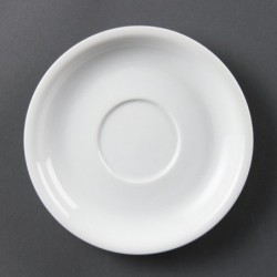 Soucoupes pour tasses à cappuccino blanches Olympia Whiteware 160mm (lot de 12) CB463 Olympia
