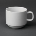 Tasse à thé empilable blanche whiteware Olympia 200ml (Lot de 12) CB467 Olympia