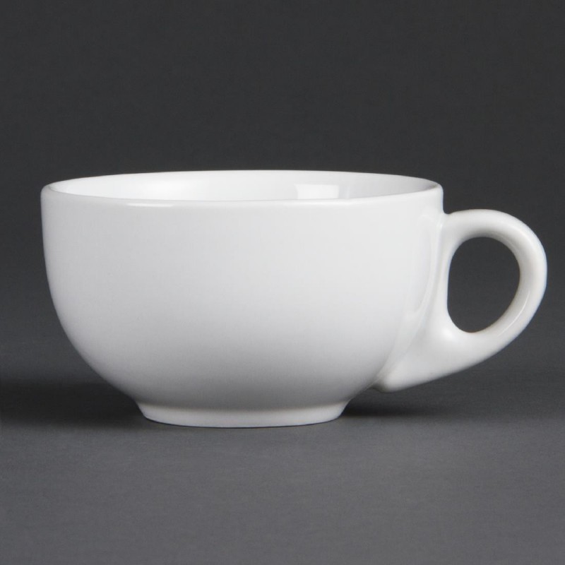 Tasses à cappuccino blanches 200ml Olympia (Lot de 12) CB469 Olympia Tasses à cappuccino blanches 200ml Olympia (Lot de 12) CB469 Olympia