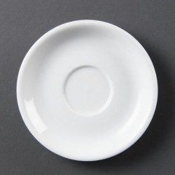Soucoupes pour tasses à cappuccino blanches Olympia (Lot de 12) CB470 Olympia