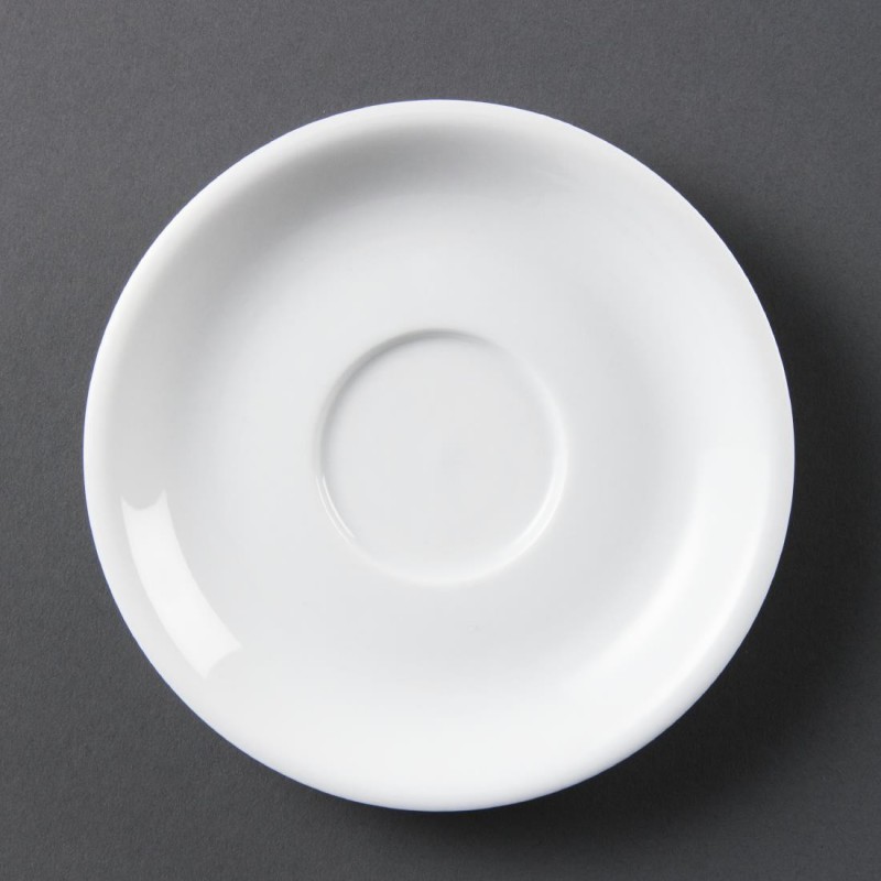 Soucoupes pour tasses à cappuccino blanches Olympia (Lot de 12) CB470 Olympia Soucoupes pour tasses à cappuccino blanches Olympia (Lot de 12) CB470 Olympia