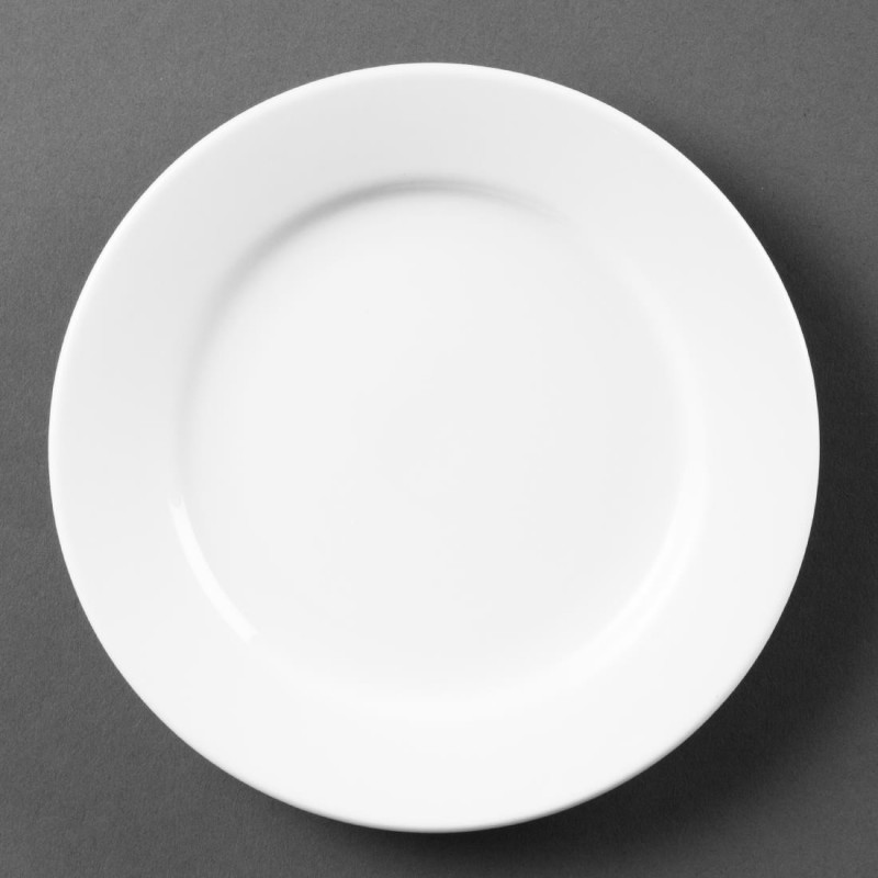 Assiettes à bord large blanches Olympia 165mm (Lot de 12) CB478 Olympia Assiettes à bord large blanches Olympia 165mm (Lot de 12) CB478 Olympia
