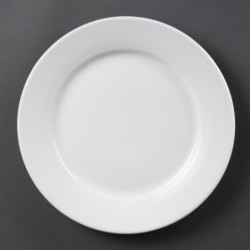 Assiettes à bord large blanches Olympia 250mm (Lot de 12) CB481 Olympia