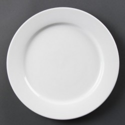 Assiettes à bord large blanches Olympia 280mm (Lot de 6) CB482 Olympia
