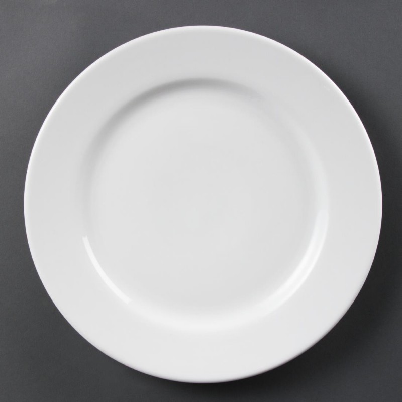 Assiettes à bord large blanches Olympia 310mm (Lot de 6) CB483 Olympia Assiettes à bord large blanches Olympia 310mm (Lot de 6) CB483 Olympia