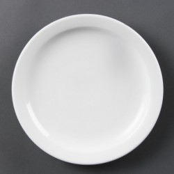 Assiettes à bord étroit blanches Olympia 202mm (Lot de 12) CB488 Olympia