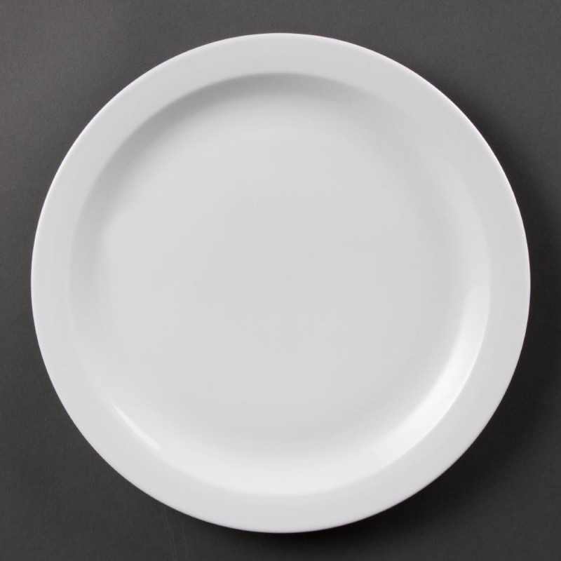 Assiettes à bord étroit blanches Olympia 280mm (Lot de 6) CB491 Olympia Assiettes à bord étroit blanches Olympia 280mm (Lot de 6) CB491 Olympia