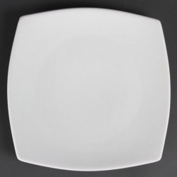 Assiettes carrées bords arrondis blanches Olympia 270mm (Lot de 6) CB493 Olympia