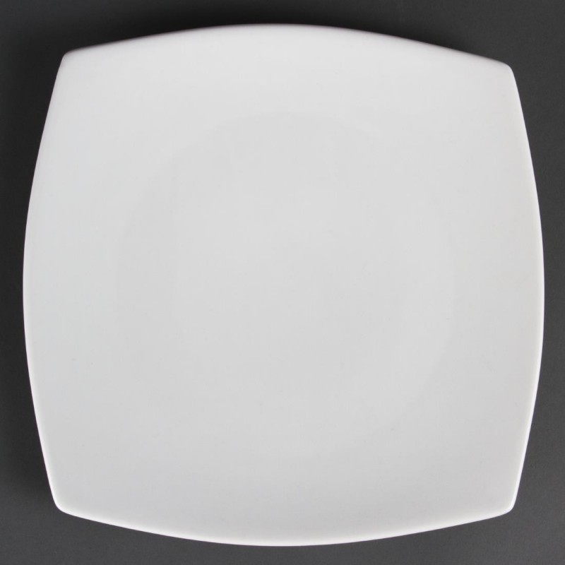 Assiettes carrées bords arrondis blanches Olympia 270mm (Lot de 6) CB493 Olympia Assiettes carrées bords arrondis blanches Olympia 270mm (Lot de 6) CB493 Olympia
