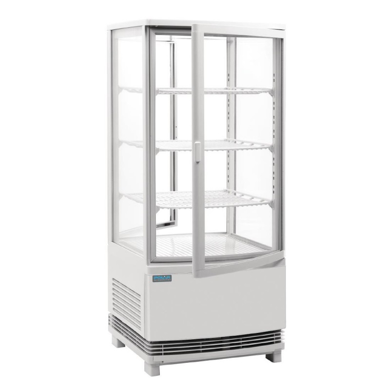 Vitrine réfrigérée portes incurvées Polar Série C 86L blanche CB507 Polar Vitrine réfrigérée portes incurvées Polar Série C 86L blanche CB507 Polar