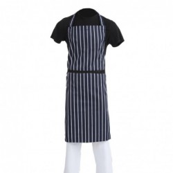 Tablier bavette Whites rayé marine et blanc XL A662 Whites Chefs Clothing