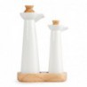 Bouteilles huile et vinaigre blanches Olympia CB705 Olympia