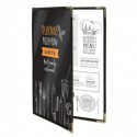 Protège-menus Securit Crystal A4 doubles (lot de 3) CB842 Securit