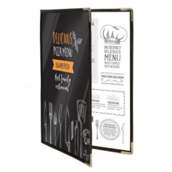 Protège-menus Securit Crystal A4 doubles (lot de 3) CB842 Securit