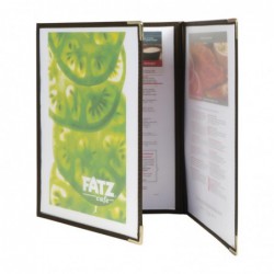 Protège-menus Securit Crystal A4 triples (lot de 3) CB843 Securit