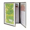 Protège-menus Securit Crystal A4 triples (lot de 3) CB843 Securit