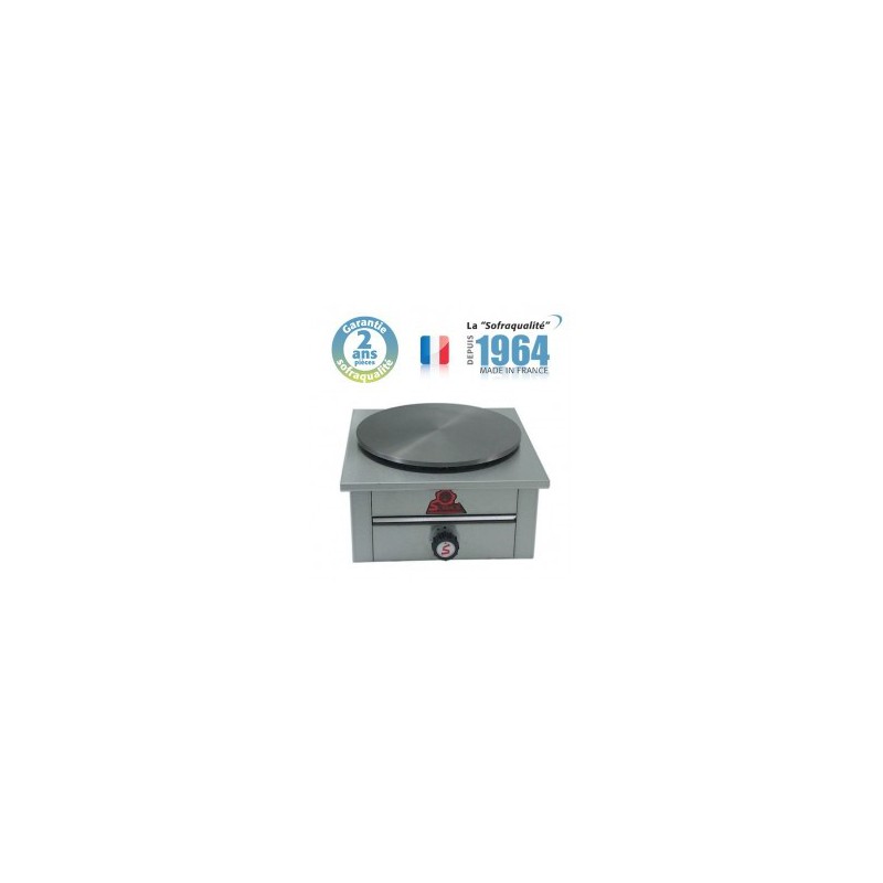 Crêpière inox gaz 1 plaque 35cm Crêpière inox gaz 1 plaque 35cm
