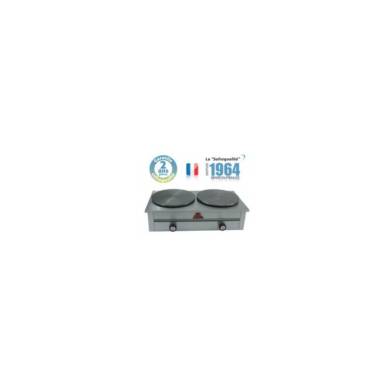 Crêpières Inox gaz 2 plaques 35cm Crêpières Inox gaz 2 plaques 35cm