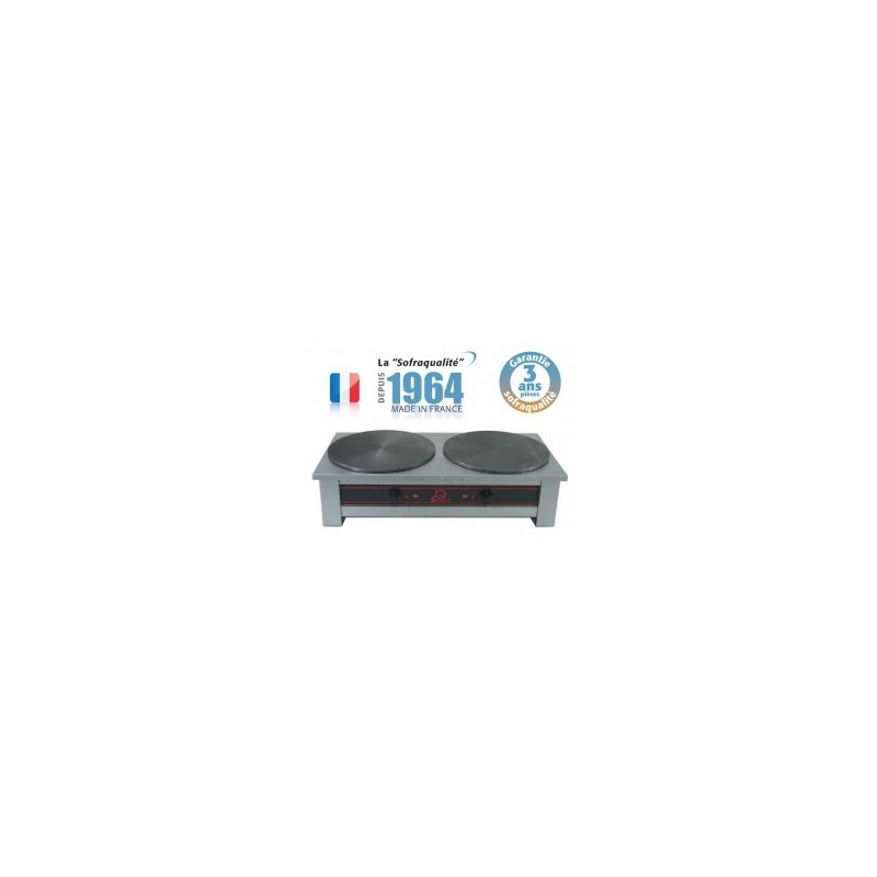 Crêpières inox électriques 2 plaques 40cm 230V Crêpières inox électriques 2 plaques 40cm 230V