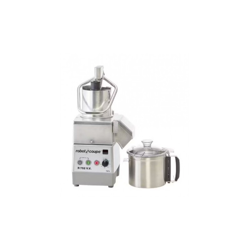 Combiné cutter & coupe-légumes R 752 V.V. Robot Coupe 2115 cuve 7.5L en inox avec poignée Combiné cutter & coupe-légumes R 752 V.V. Robot Coupe 2115 cuve 7.5L en inox avec poignée
