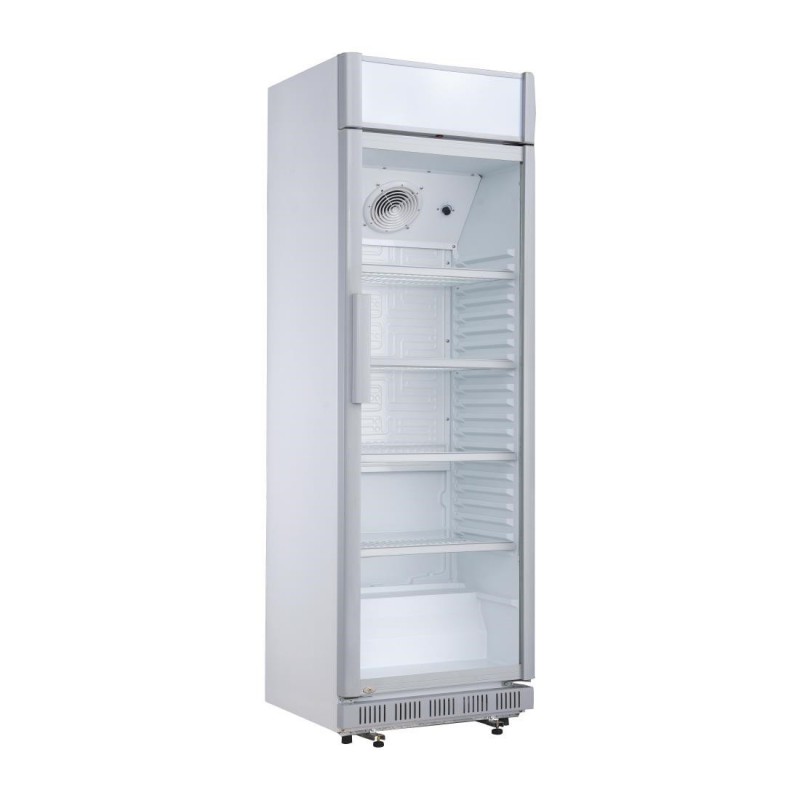 Armoire réfrigérée 1 porte vitrée avec caisson lumineux Polar Série C 346L CC064 Polar Armoire réfrigérée 1 porte vitrée avec caisson lumineux Polar Série C 346L CC064 Polar