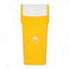 Poubelle polypropylène à couvercle battant SYR jaune 50L CC080 Scot Young