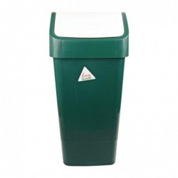 Poubelle polypropylène à couvercle battant SYR verte 50L CC081 Scot Young