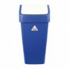 Poubelle polypropylène à couvercle battant SYR bleue 50L CC082 Scot Young