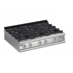 Plaque de cuisson top 6 feux vifs gaz gamme 700 Baron 70PCG121