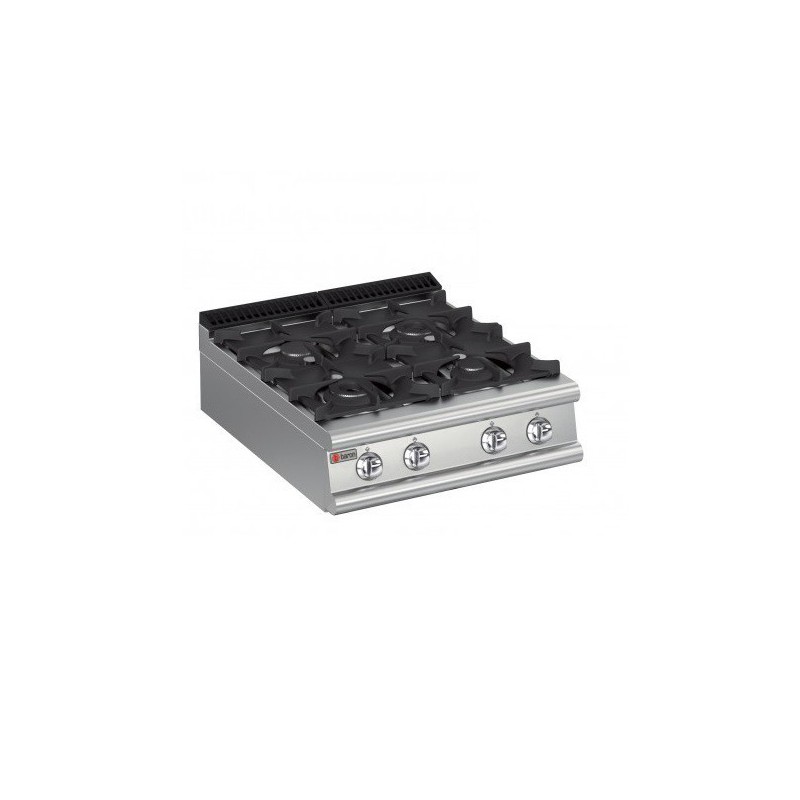 Plaque de cuisson top 4 feux vifs gaz gamme 700 Baron 70QPCG801 Plaque de cuisson top 4 feux vifs gaz gamme 700 Baron 70QPCG801