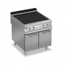 Plaque de cuisson induction 4 zones sur placard neutre gamme 700 Baron 70QPCVIND800