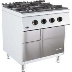 BASE 700 CUISINIERE A GAZ 4 BRULEURS COMBISTEEL 7178.0405