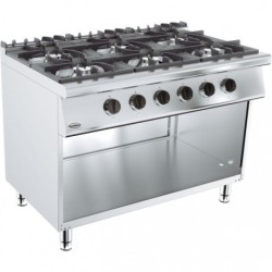 BASE 700 CUISINIERE A GAZ 6 BRULEURS COMBISTEEL 7178.0410