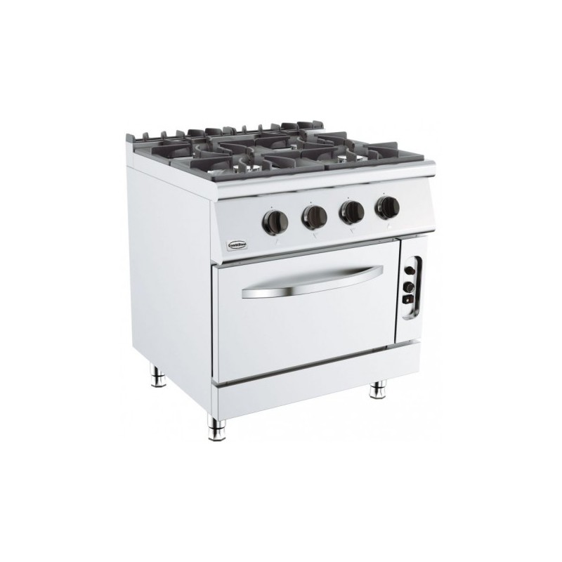 BASE 700 CUISINIERE A GAZ 4 BR. AVEC FOUR À GAZ COMBISTEEL 7178.0415 BASE 700 CUISINIERE A GAZ 4 BR. AVEC FOUR À GAZ COMBISTEEL 7178.0415
