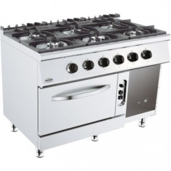 BASE 700 CUISINIERE A GAZ 6 BR. AVEC FOUR À GAZ COMBISTEEL 7178.0420