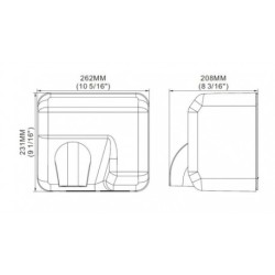 Sèche-mains HD-04 Combisteel 7270.0015 262 x 208 x 231 mm 5 kg