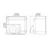 Sèche-mains HD-04 Combisteel 7270.0015 262 x 208 x 231 mm 5 kg