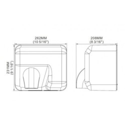 Sèche-mains HD-05 Combisteel 7270.0020 262 x 208 x 231 mm 5 kg