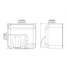 Sèche-mains HD-05 Combisteel 7270.0020 262 x 208 x 231 mm 5 kg